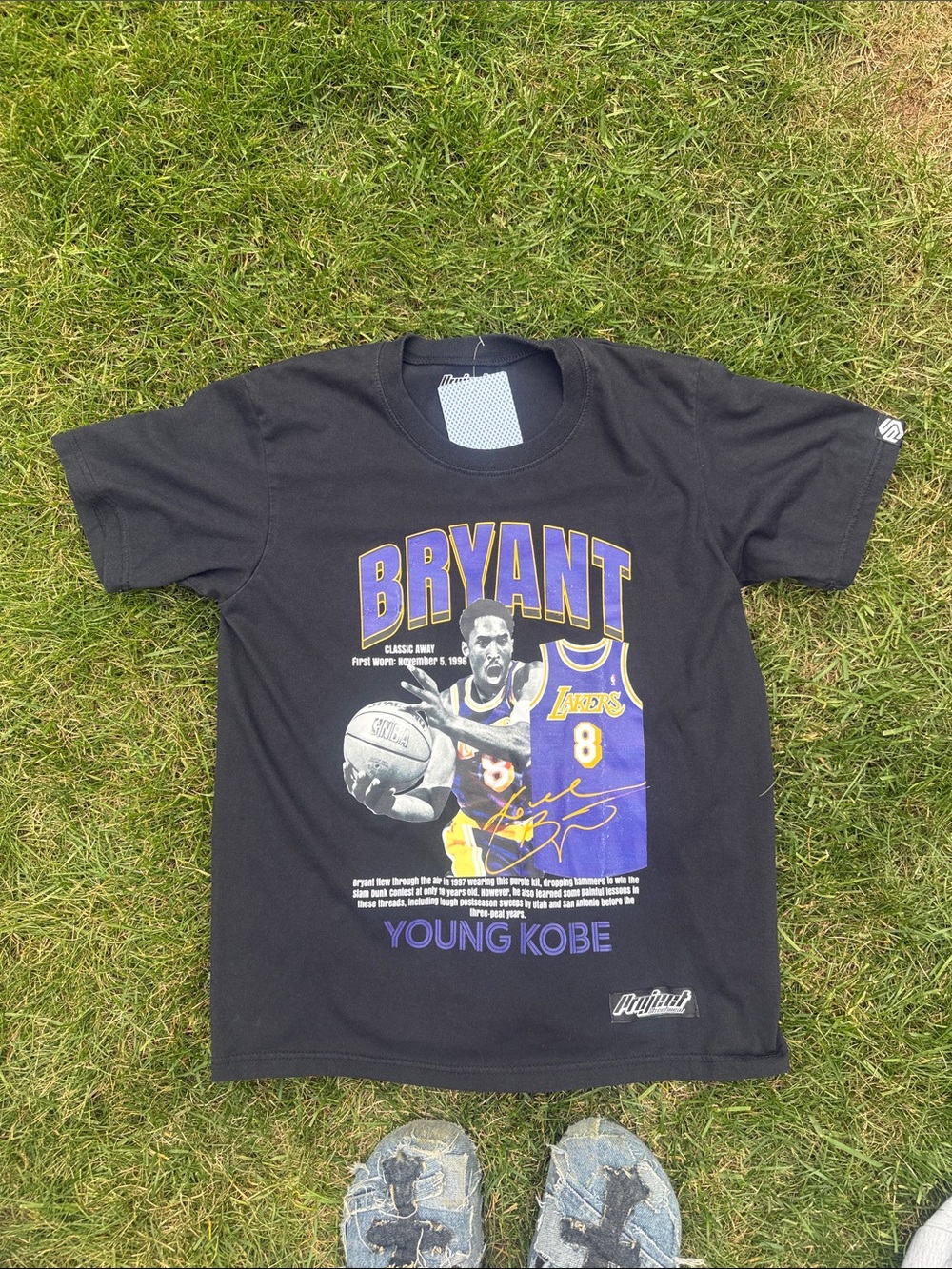 Young Kobe Graphic Short Sleeve Tee - Black & Purple